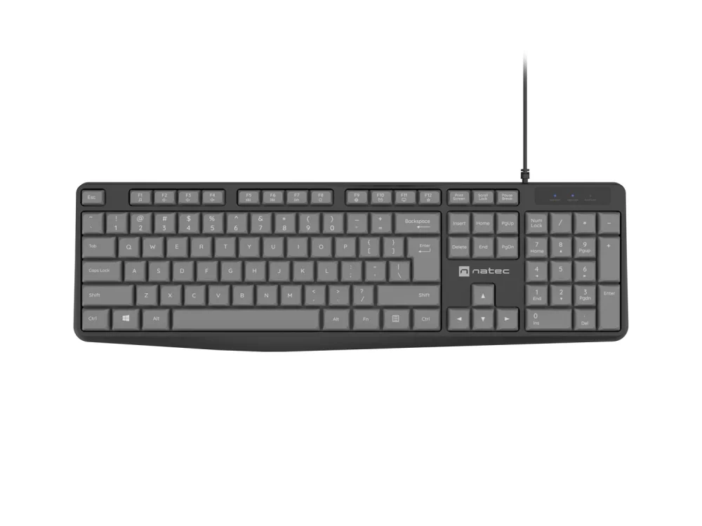 Клавиатура NATEC Nautilus SLIM, Black-Grey, US layout