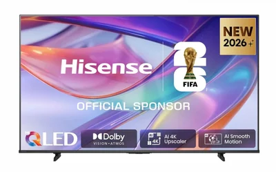 Hisense 55" E7S, 4K Ultra HD 3840x2160, QLED, Quantum Dot, HDR 10+, HLG, Dolby Vision, DTS Virtual X, Smart TV, WiFi, Light Sensor, BT, Anyview Cast, 3xHDMI, 2xUSB, LAN, CI+, DVB-T2/C/S2, Black