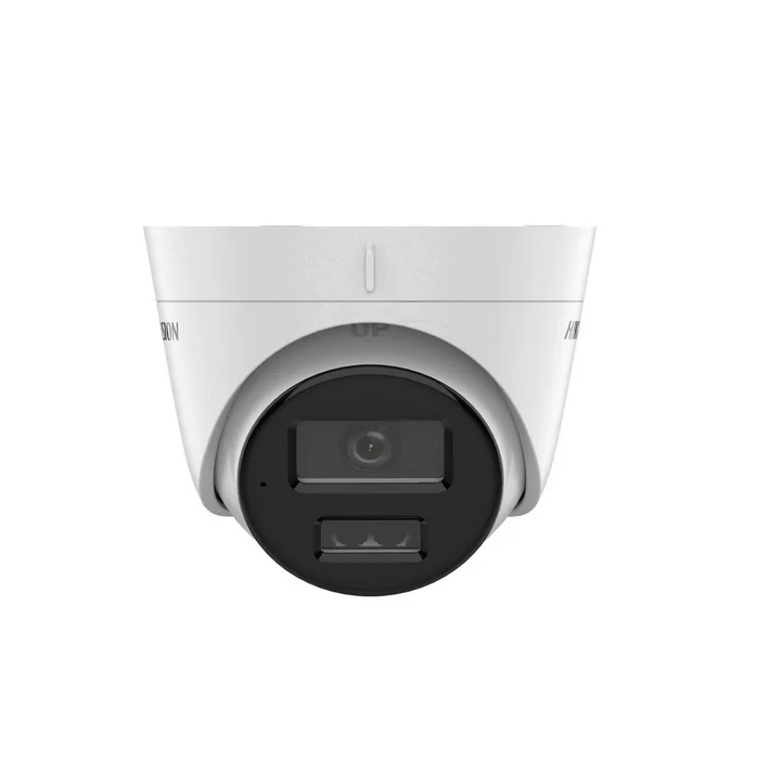 Камера за видеонаблюдение HikVision 4 MP Smart Hybrid Light, фикс фокус 2.8mm, IR/бяла светлина до 30м, 120 dB WDR, H.265+, IP67, вграден микрофон