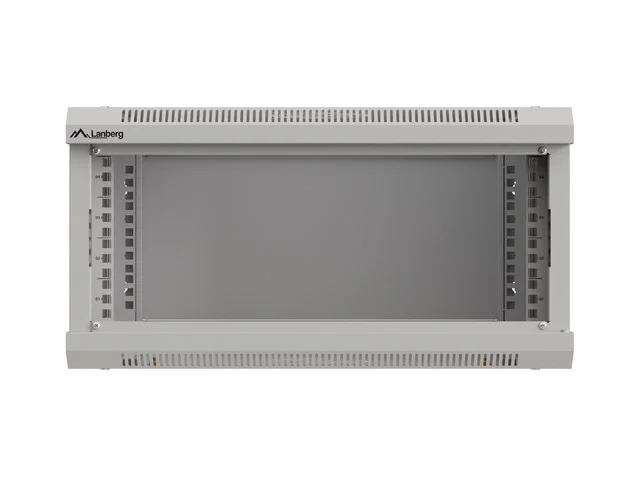 Lanberg rack cabinet 19" wall-mount 4U/540x350 (flat pack) with glass door grey