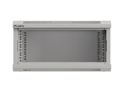 Lanberg rack cabinet 19" wall-mount 4U/540x350 (flat pack) with glass door grey
