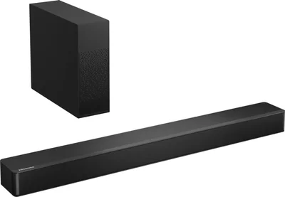 Hisense HS2100 2.1 Ch 240W Sound Bar with Wireless Subwoofer - DTS Virtual X, Dolby Audio, 6 EQ Modes, HDMI ARC, Bluetooth 5.3