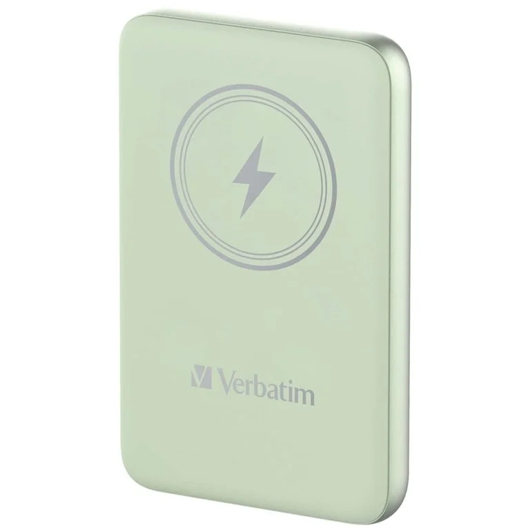 Външна батерия Verbatim MCP-10GN 10000 mAh USB-C PD 20W / Магнитно безжично зареждане 15W Зелен