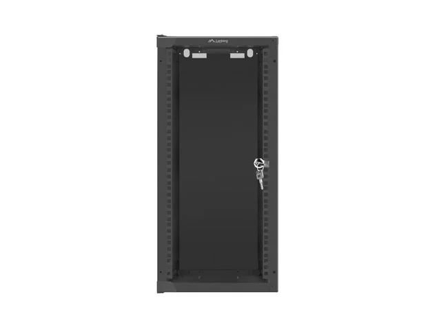 Lanberg rack cabinet 10" wall-mount 12U/280x310 (flat pack) with glass door black
