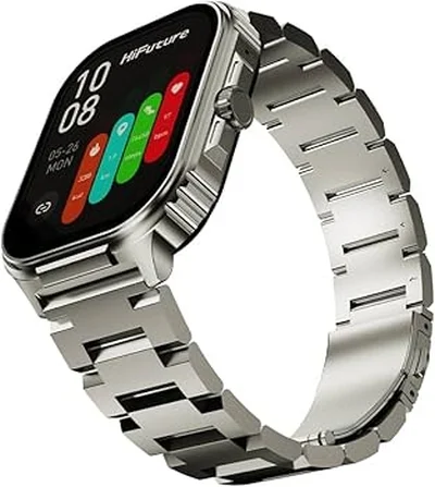 HiFuture Ultra 3 Pro Silver, 2.04" IPS, 368x448, Bluetooth Call, IP68 Waterproof, 24/7 True Heart Rate & Blood Oxygen Sensor, Up to 7 days daily use, 100+ Sports Mode