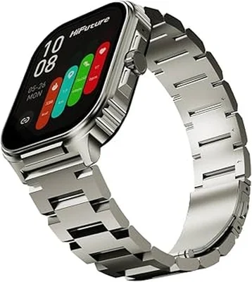 HiFuture Ultra 3 Pro Silver, 2.04" IPS, 368x448, Bluetooth Call, IP68 Waterproof, 24/7 True Heart Rate & Blood Oxygen Sensor, Up to 7 days daily use, 100+ Sports Mode