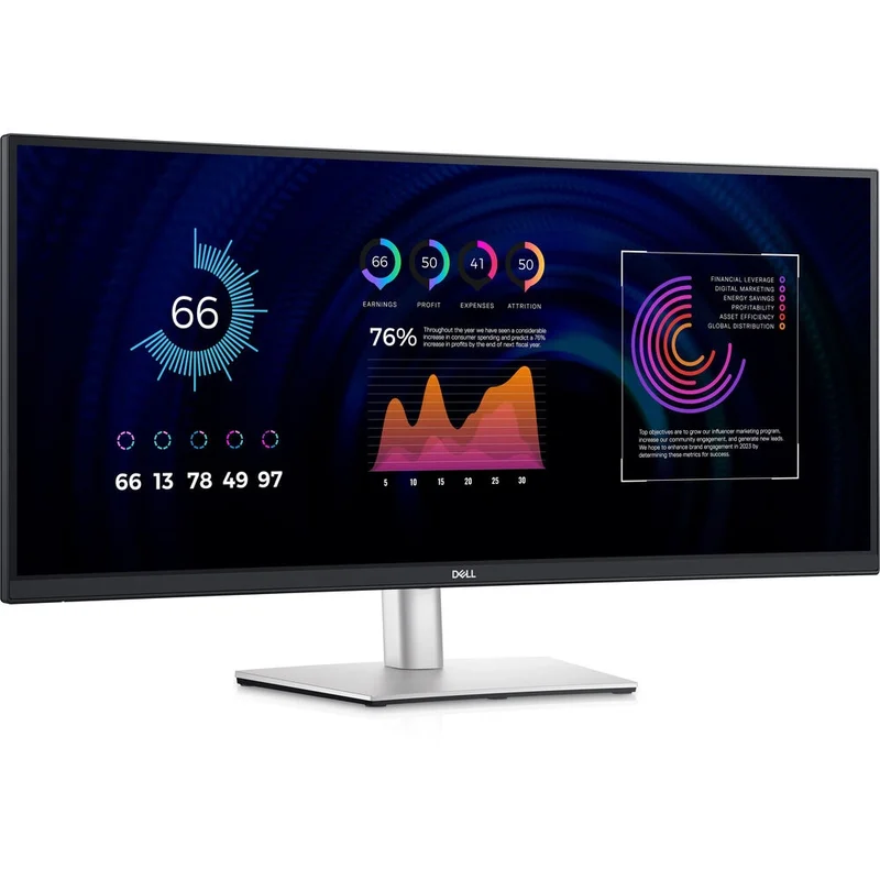 Монитор Dell – P3424WE, 34", Curved, WQHD, IPS