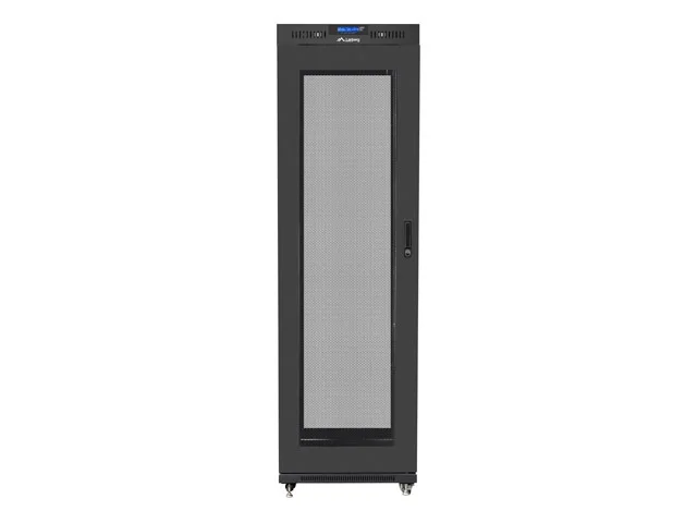 Lanberg rack cabinet 19" free-standing 42U/600x1000 (flat pack) with mesh door lcd black v2