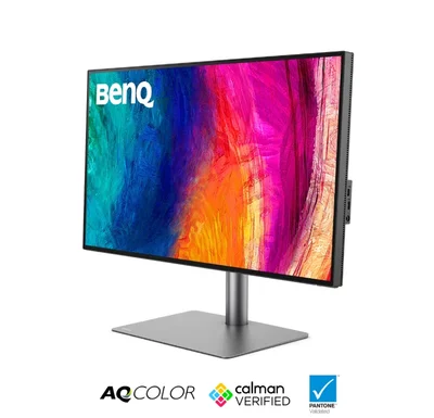 BenQ PD3225U, 32", 4K Designer Monitor, AQCOLOR, IPS Black, 2000:1, 98% P3, 100% sRGB, 100% Rec.709, Factory Calibrated, Calman Verified, Pantone SkinTone, HDR10 and HDR 400,  M-Book mode, Daisy chain via Thunderbolt 3, PD85W, DPAlt Mode, HDMI 2.0
