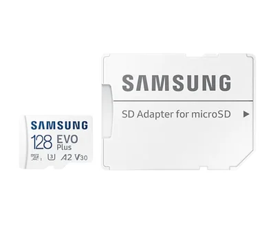 Samsung 128GB micro SD Card EVO Plus with Adapter, Class10, Transfer Speed up to 160MB/s