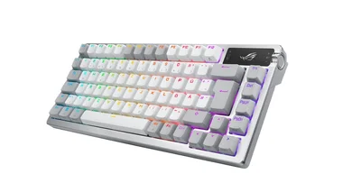 Геймърска клавиатура ASUS M701ROGAZOTH/NXSW/US/PBT Бяла, RGB подсветка, безжична/ Bluetooth