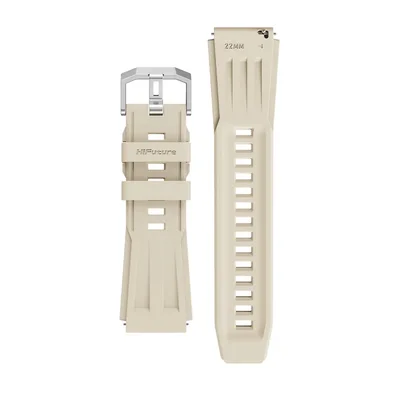 HiFuture Pilot-M Latte, Sporty Design, Powder Metallurgy Stainless Steel Buckle, Solid Silicone, Unique Patterns, Fit Size: 22mm