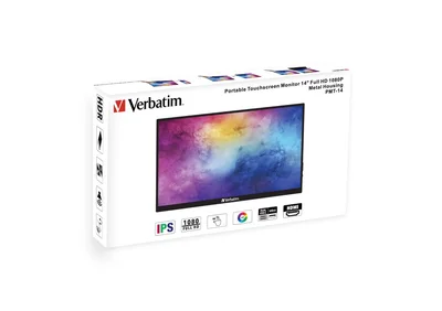Монитор Verbatim PMT-14 14" Full HD IPS сензорен, метален корпус