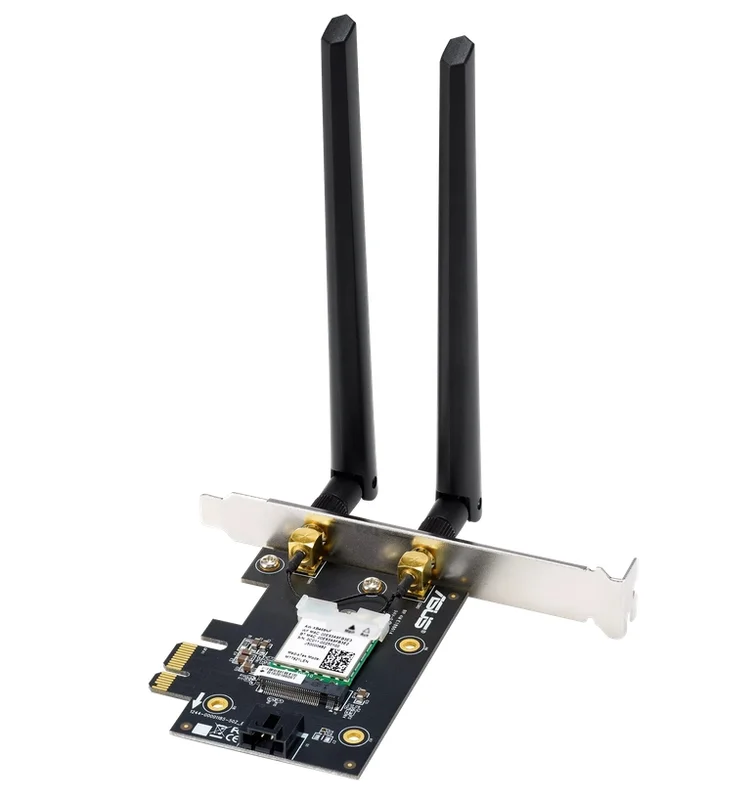 Asus PCI-E Adapter, PCE-AXE5400, AXE5400, Tri-Band, Bluetooth 5.2, WPA3, OFDMA, MU-MIMO
