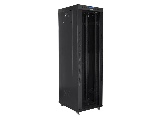 Lanberg rack cabinet 19" free-standing 42U/600x800 (flat pack) with glass door lcd black v2