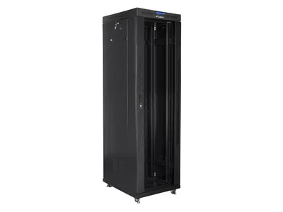 Lanberg rack cabinet 19" free-standing 42U/600x800 (flat pack) with glass door lcd black v2