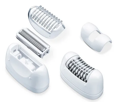 Beurer HL 76 4-in-1 Epilator wet & dry , 42 tweezers, Extra-bright LED light, 2 speed settings, 2x epilator attachments (glide & precision attachment) & 2x shaver attachments (shaving & trimming attachment), Cordless, Powerful lithium-ion battery, Operat