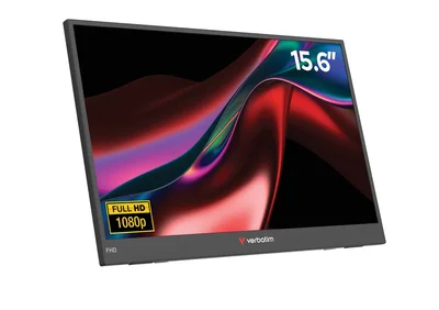 Монитор Verbatim LIGHT 15.6" Full HD IPS, преносим, черен