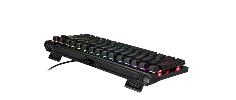 Геймърска клавиатура ASUS ROG Falchion Ace 75% M705ROGFALCHIONACE75HE/BK/V2/US/PBT, черен, RGB подсветка, кабел