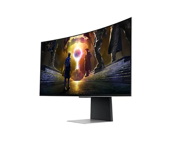 Samsung LS34DG850, 34'' CURVED Odyssey G8 OLED, 1800R, 175 Hz, 0.1 ms GTG, 21:9, 3440 x 1440, Smart, 2xUSB C, Mini DP, Micro HDMI 2.1, Wi-Fi 5, BT 5.2, Speakers, 178°/178°, Silver + Logitech G102 Mouse, Lightsync RGB, 8000 DPI, 6 Programmable Buttons