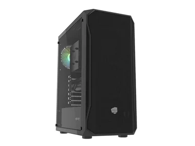 Кутия за компютър FURY Shobo SH4 RGB Middle Tower, прозорец, черен