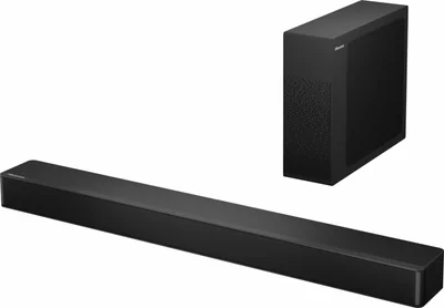 Hisense HS2100 2.1 Ch 240W Sound Bar with Wireless Subwoofer - DTS Virtual X, Dolby Audio, 6 EQ Modes, HDMI ARC, Bluetooth 5.3