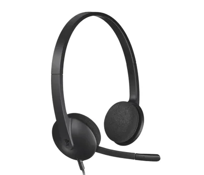 Слушалки Logitech H340 USB, черен