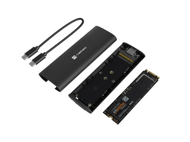 Natec External SSD Enclosure Rhino M.2 NVME Lite USB-C 3.1 GEN 2 Aluminium