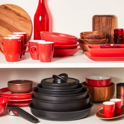 Tefal L1539053 Easy Cook & Clean 10pcs set : FP24/28 + SCP 16/20 with lids + sautepan 24 with lid  + 2 handles