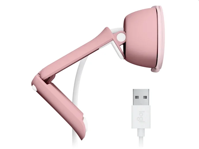Уеб камера Logitech – Brio 100, Full HD, розова, USB