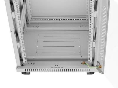 Lanberg rack cabinet 19" free-standing 15U/600x600 (flat pack) with glass door lcd grey v2