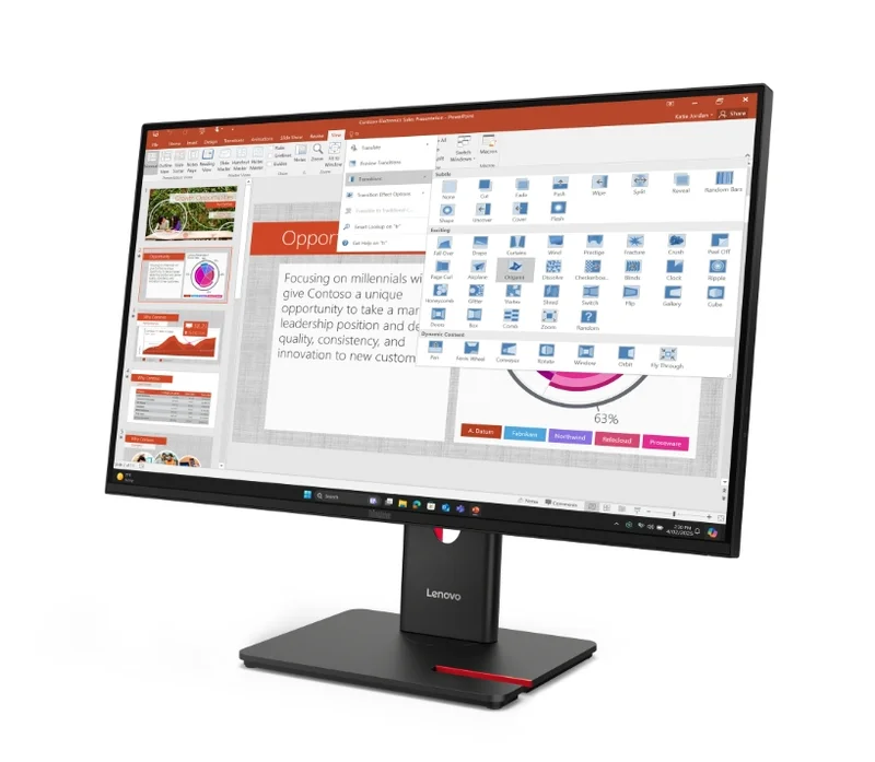 Монитор Lenovo ThinkVision T27-40 27" IPS Full HD 120Hz черен