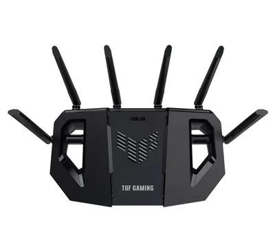 AsusTUF Gaming, BE6500 Dual Band WiFi 7 Router, 4K-QAM, Multi-Link Operation (MLO), Quad 2.5GbE port, Mobile Game Mode, Gear Accelerator, Gaming Port, Open NAT, Smart Home Master, Subscription-Free Security,  AiMesh support, 4G/5G Auto Mobile Tethering