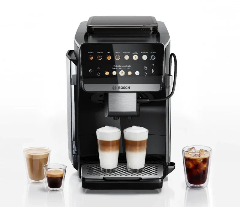 Кафемашина Bosch – TPR61309 SER6, 15 bar, TFT дисплей, AromaDouble Shot, CeramDrive, Черен