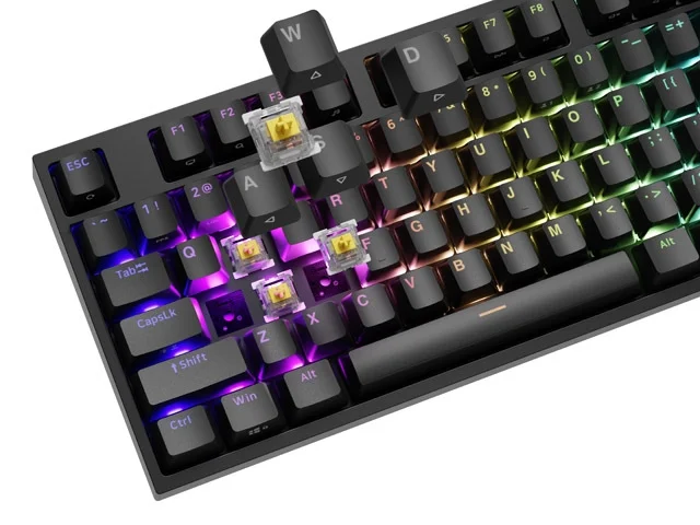 Гейминг клавиатура Genesis Thor 404 Black RGB Gateron Yellow Pro, US Layout