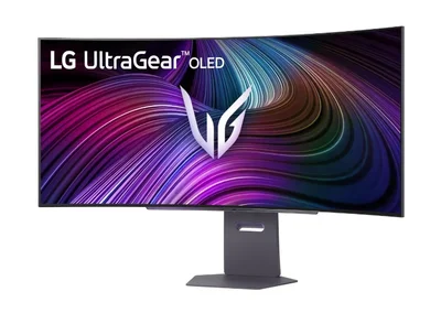 LG 45GX90SA-B, 44.5", OLED UltraGear 21:9 Curved Smart, 0.03 ms, WQHD (3440x1440), 240Hz, HDR 400, 1500000:1, 250 cd/m2, DCI-P3 98.5%, VRR, Free-sync, G-Sync, USB-C, PD 65W, HDMI, DP, PBP, Speakers 7W x2, Bluetooth, LG Switch, Height, Swivel, Tilt, Black