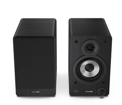 Sharp Audio Systems CP-SS30(BK), Hifi Systems BOOKSHELF SPEAKERS 60W (2 x 30W) RMS 2, Bluetooth v5.0, USB playback, MP3 Audio decoder, RCA L/R In, 3.5mm Aux-in / line-in, Digital optical-in, Wooden speaker, Black
