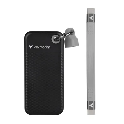 Verbatim Pocket SSD USB 3.2 Gen 2 512GB Black/Grey