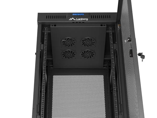 Lanberg rack cabinet 19" free-standing 32U/600X600 (FLAT PACK) with mesh door LCD black
