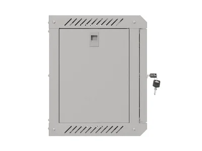 Lanberg rack cabinet 10" wall-mount 6U/300x300 (flat pack) with glass door grey