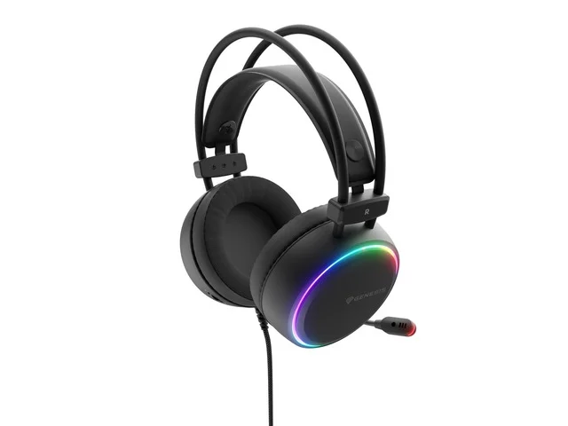 Геймърски слушалки Genesis Neon 613 G2 с микрофон, RGB подсветка, черни