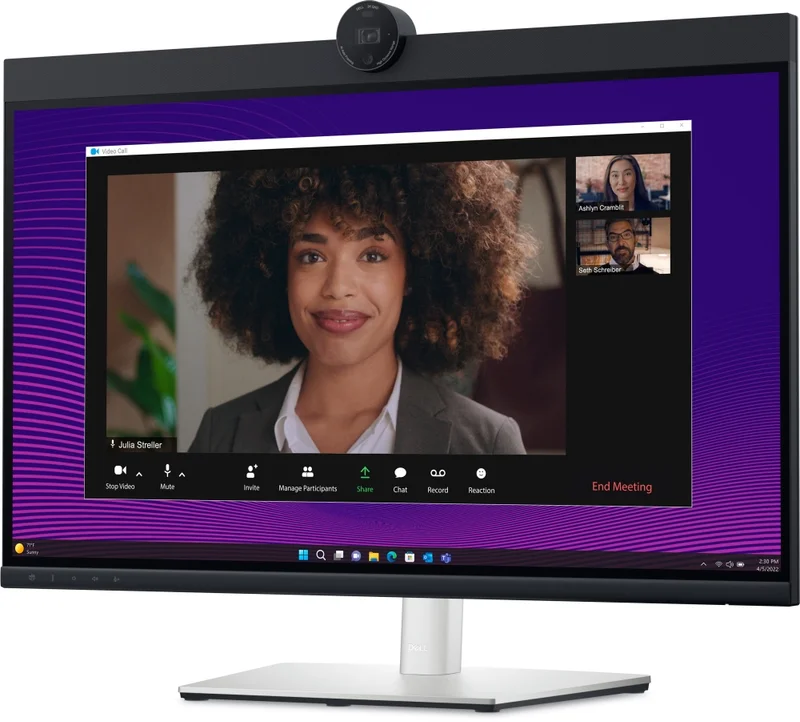 Монитор Dell P2724DEB 27" QHD IPS, уеб камера, високоговорители, микрофон, USB-C, DisplayPort, HDMI, RJ-45, регулиране