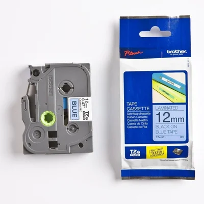 BROTHER TZE531 tape black/blue 12mm 8m