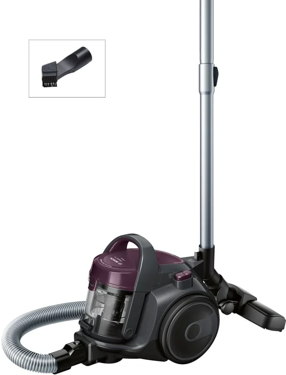 Прахосмукачка Bosch – BGC05AAA1, 700W, без торбичка, 1.5L, 78dB, енергиен клас A, лилав/сив