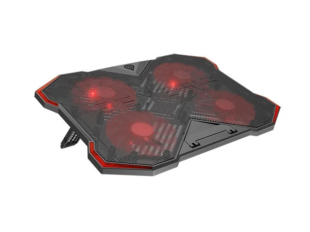 Охладителна подложка за лаптоп Genesis Oxid 260, 15.6"-17.3", 4 вентилатора, LED осветление, 2 USB порта