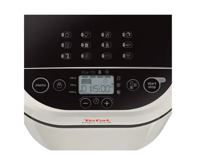 Tefal PF210138, Pain Dore, Breadmaker, 500/750/1 kg, 12 automatic programs, 720W, 3 Levels of crust roasting, LCD display, delayed start, white