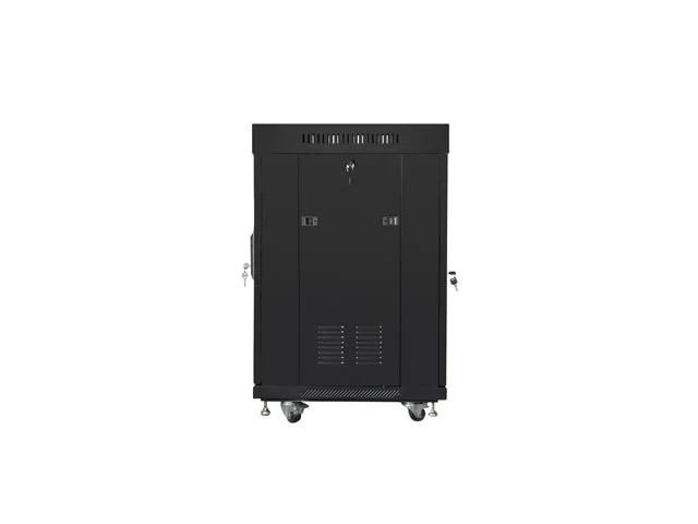 Lanberg rack cabinet 19" free-standing 15U/600x600 (flat pack) with glass door lcd black v2