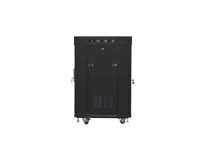 Lanberg rack cabinet 19" free-standing 15U/600x600 (flat pack) with glass door lcd black v2