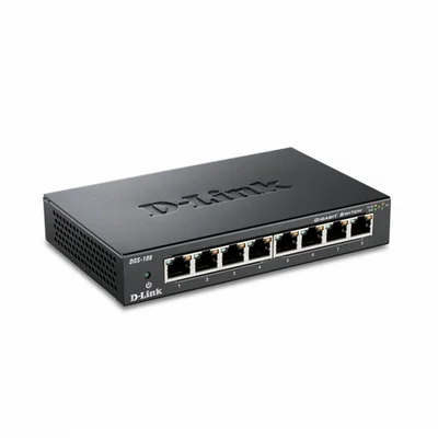 Суич D-LINK 8 порта 10/100/1000 Gigabit метален корпус, десктоп