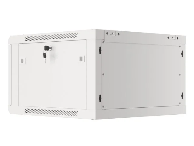 Lanberg rack cabinet 19" wall-mount 6U/600x600 for self-assembly with metal door grey (flat pack)